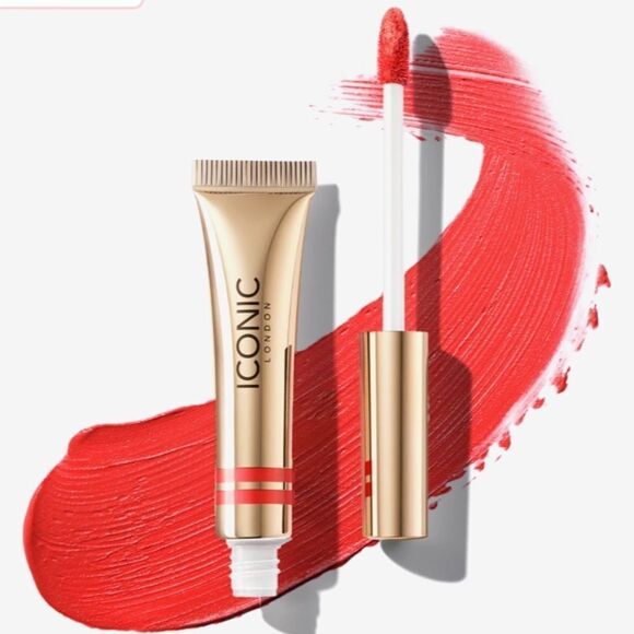 🌻 ICONIC FIRED UP Bright Orange Red Cloud Kiss Matte Lip Mousse New FullSz - Picture 1 of 11